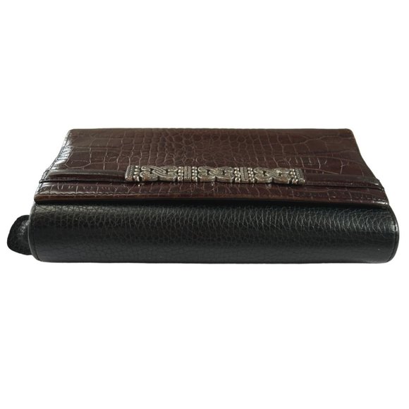 Brighten Large Black and Brown Wallet with Checkbook Holder - Picture 8 of 10